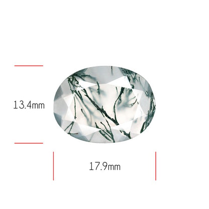 Faceted Moss Agate Fine Gemstone