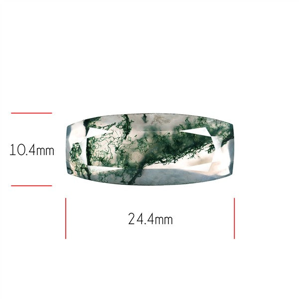 Faceted Moss Agate Fine Gemstone