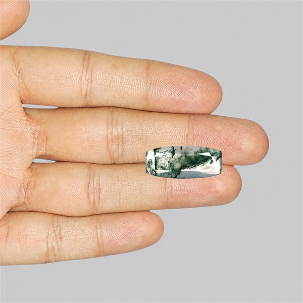 Faceted Moss Agate Fine Gemstone