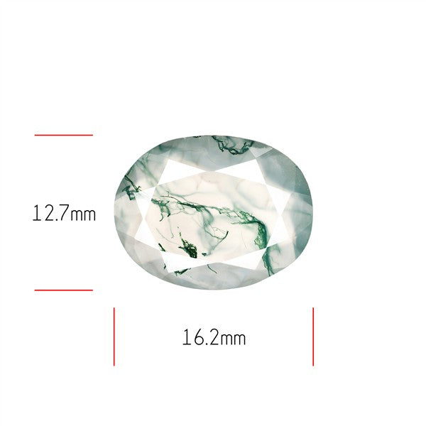 Faceted Moss Agate Fine Gemstone