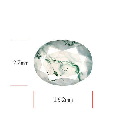 Faceted Moss Agate Fine Gemstone