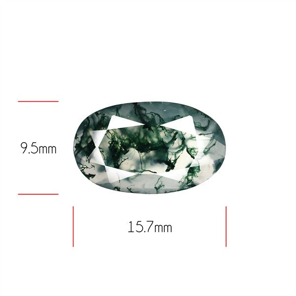 Faceted Moss Agate Fine Gemstone