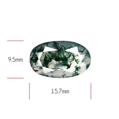 Faceted Moss Agate Fine Gemstone