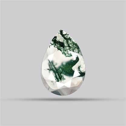 Faceted Moss Agate Fine Gemstone