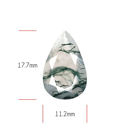 Faceted Moss Agate Fine Gemstone