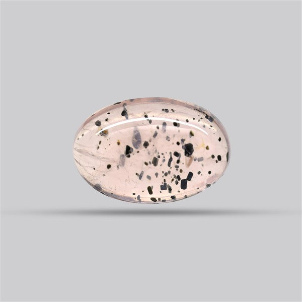 Diopside in Rose Quartz Fine Cabochon