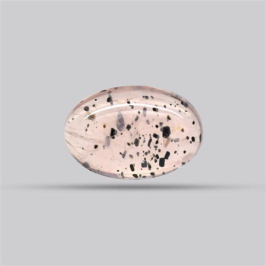Diopside in Rose Quartz Fine Cabochon