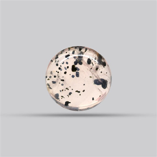 Diopside in Rose Quartz Fine Cabochon