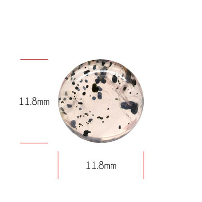 Diopside in Rose Quartz Fine Cabochon
