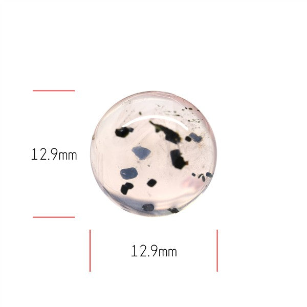 Diopside in Rose Quartz Fine Cabochon