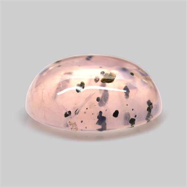 Diopside in Rose Quartz Fine Cabochon