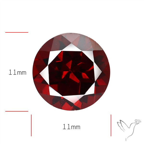 Natural Red Almandine Garnet (Pyrope) Faceted Mozambique Garnet