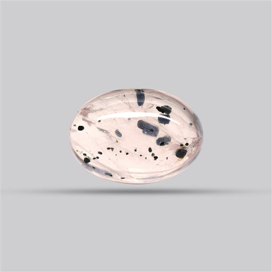 Diopside in Rose Quartz Fine Cabochon