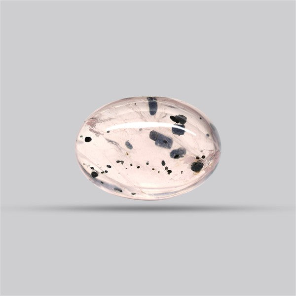 Diopside in Rose Quartz Fine Cabochon