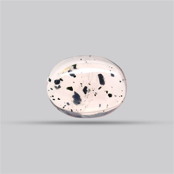 Diopside in Rose Quartz Fine Cabochon