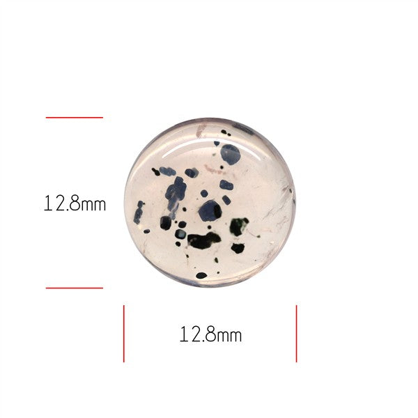 Diopside in Rose Quartz Fine Cabochon