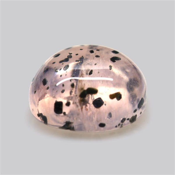 Diopside in Rose Quartz Fine Cabochon