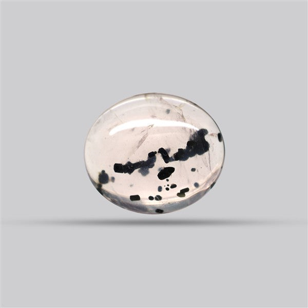 Diopside in Rose Quartz Fine Cabochon