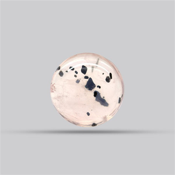 Diopside in Rose Quartz Fine Cabochon