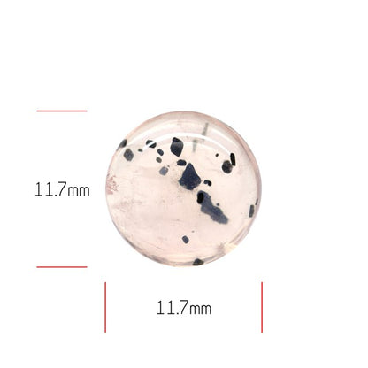 Diopside in Rose Quartz Fine Cabochon
