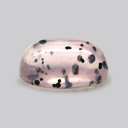 Diopside in Rose Quartz Fine Cabochon