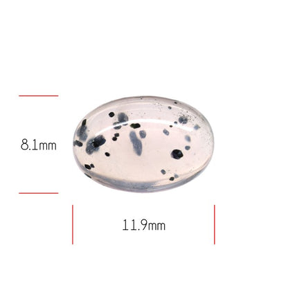 Diopside in Rose Quartz Fine Cabochon
