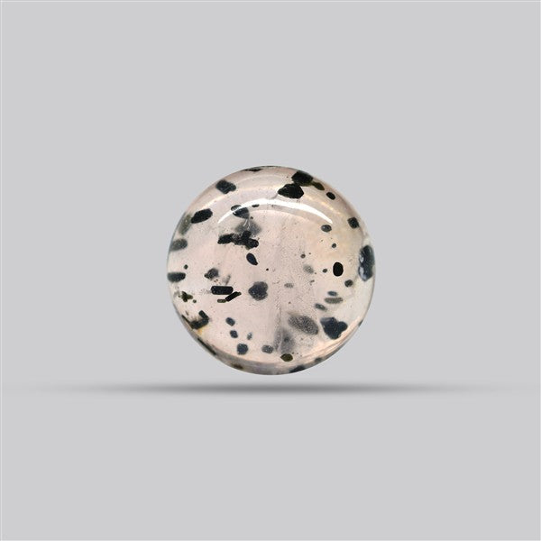 Diopside in Rose Quartz Fine Cabochon