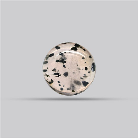 Diopside in Rose Quartz Fine Cabochon