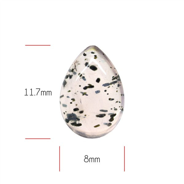 Diopside in Rose Quartz Fine Cabochon