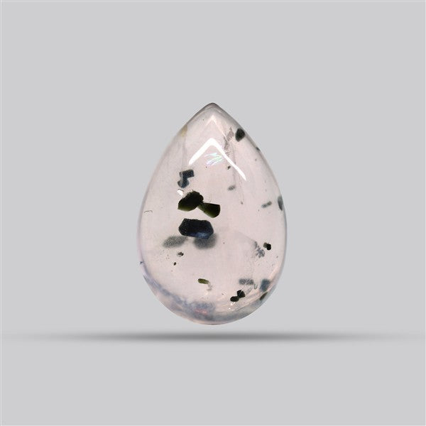 Diopside in Rose Quartz Fine Cabochon