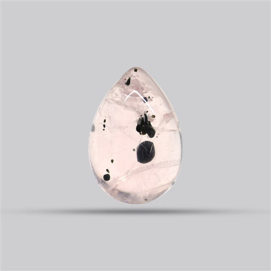 Diopside in Rose Quartz Fine Cabochon