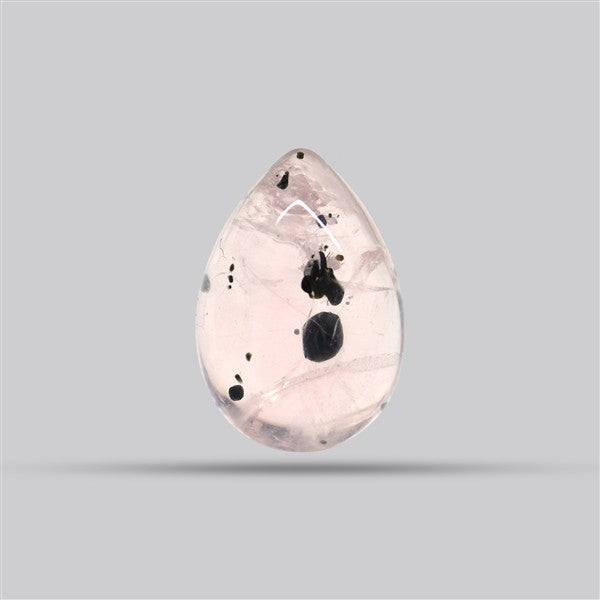 Diopside in Rose Quartz Fine Cabochon