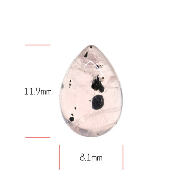 Diopside in Rose Quartz Fine Cabochon