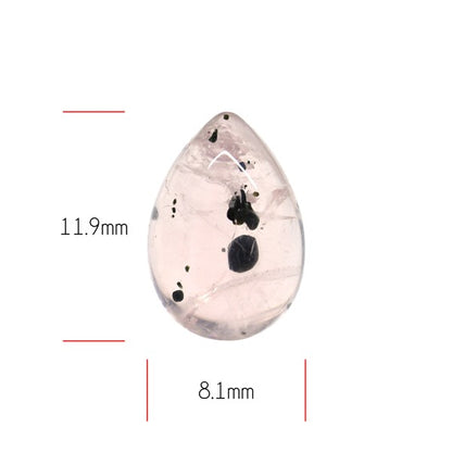 Diopside in Rose Quartz Fine Cabochon