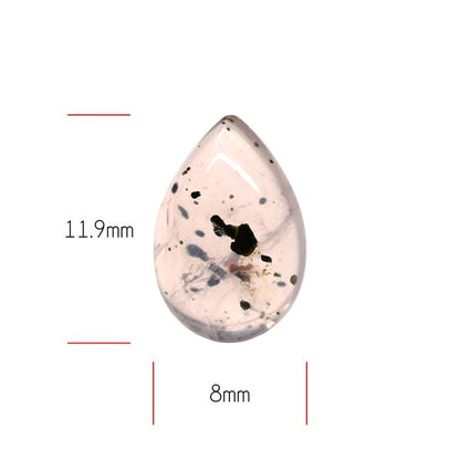 Diopside in Rose Quartz Fine Cabochon