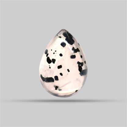 Diopside in Rose Quartz Fine Cabochon