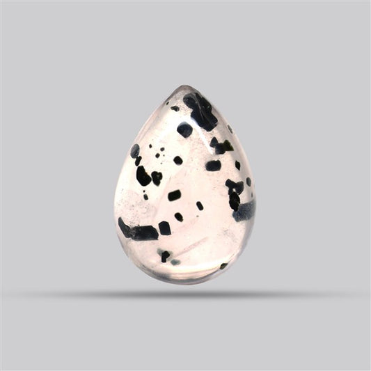 Diopside in Rose Quartz Fine Cabochon