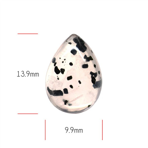 Diopside in Rose Quartz Fine Cabochon