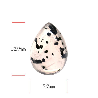 Diopside in Rose Quartz Fine Cabochon