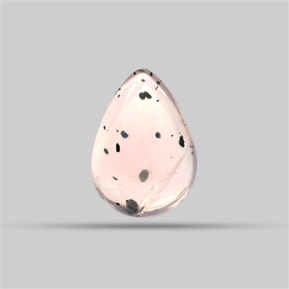 Diopside in Rose Quartz Fine Cabochon
