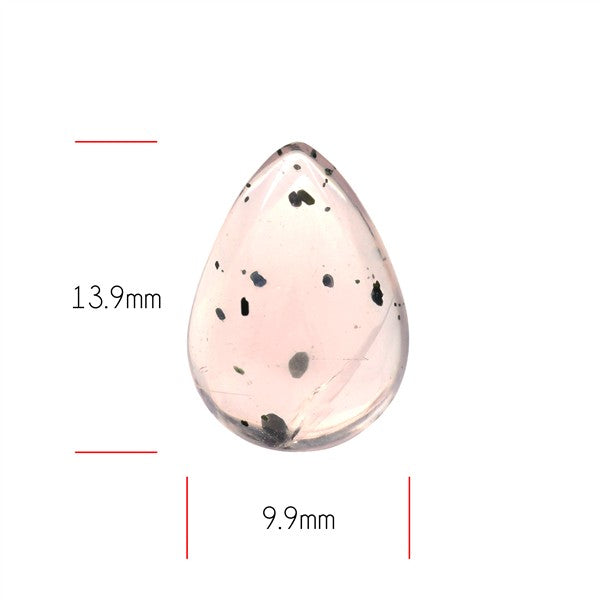 Diopside in Rose Quartz Fine Cabochon