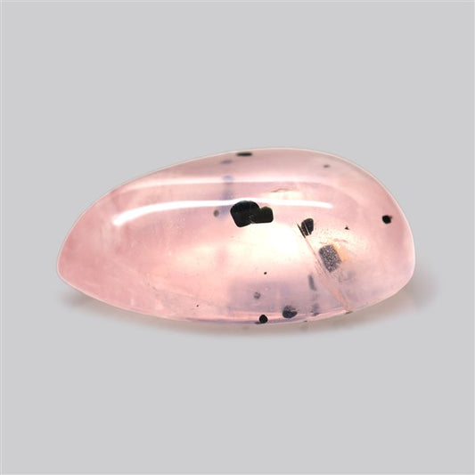 Diopside in Rose Quartz Fine Cabochon