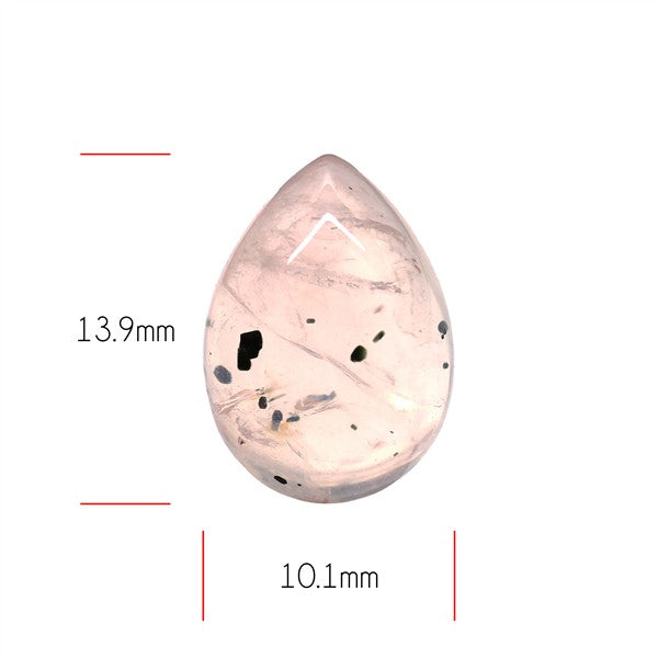 Diopside in Rose Quartz Fine Cabochon