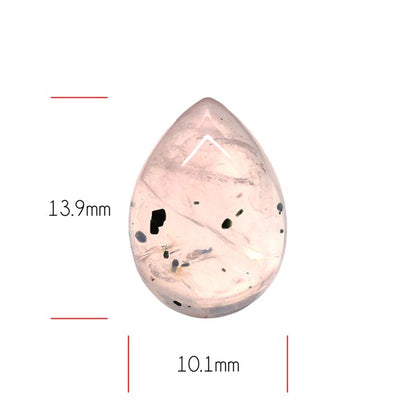 Diopside in Rose Quartz Fine Cabochon