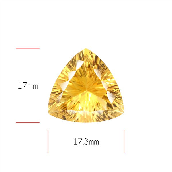 AAA Citrine Concave Cut Faceted Clear Fine Gemstone Millenium Cut