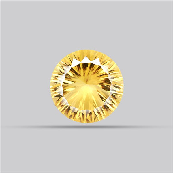 AAA Citrine Concave Cut Faceted Clear Fine Gemstone Millenium Cut