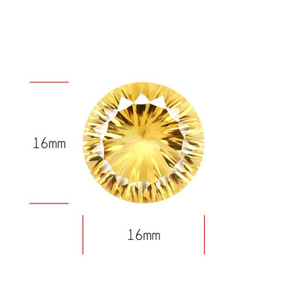 AAA Citrine Concave Cut Faceted Clear Fine Gemstone Millenium Cut