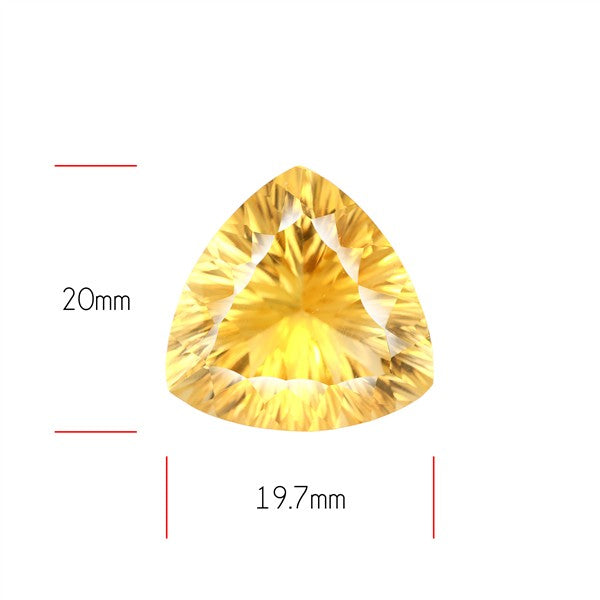 AAA Citrine Concave Cut Faceted Clear Fine Gemstone Millenium Cut