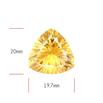 AAA Citrine Concave Cut Faceted Clear Fine Gemstone Millenium Cut