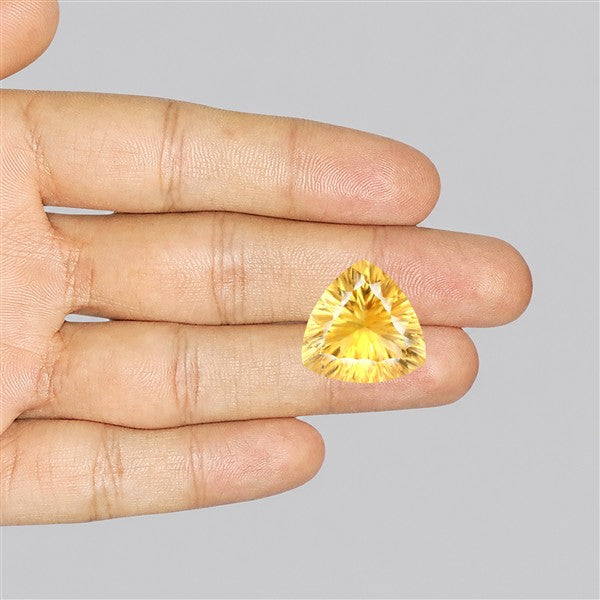 AAA Citrine Concave Cut Faceted Clear Fine Gemstone Millenium Cut